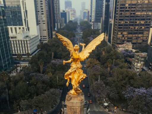 Ángel de la Independencia, Ciudad de México desde arriba