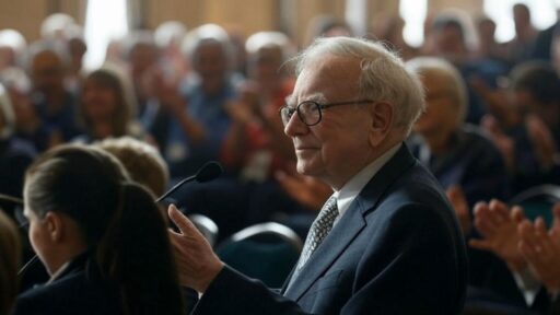 Hombre mayor aplaudiendo en conferencia