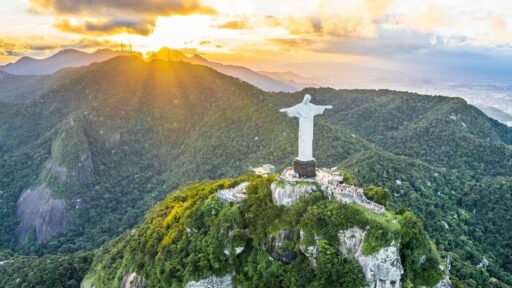 Cristo Redentor al atardecer en Río